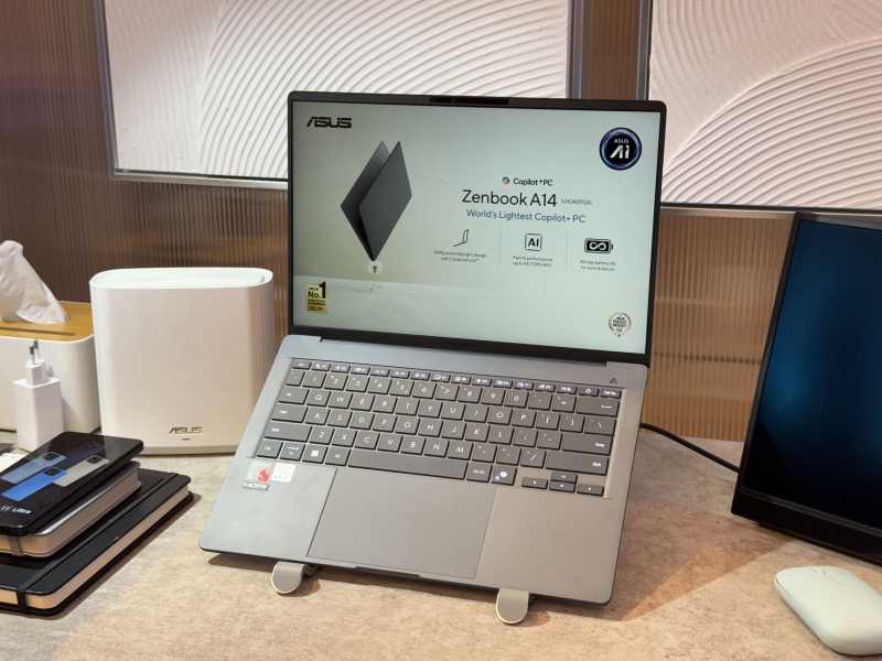 Harga Asus Zenbook A14, Laptop AI Enteng Buat WFA